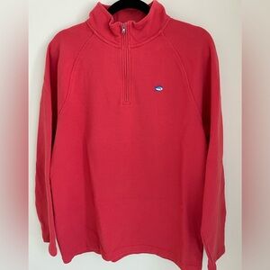 SOUTHERN TIDE Men’s 1/4 Zip Coral Pullover Size M